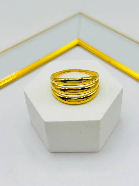 18K Gold 3 Layer Ring
