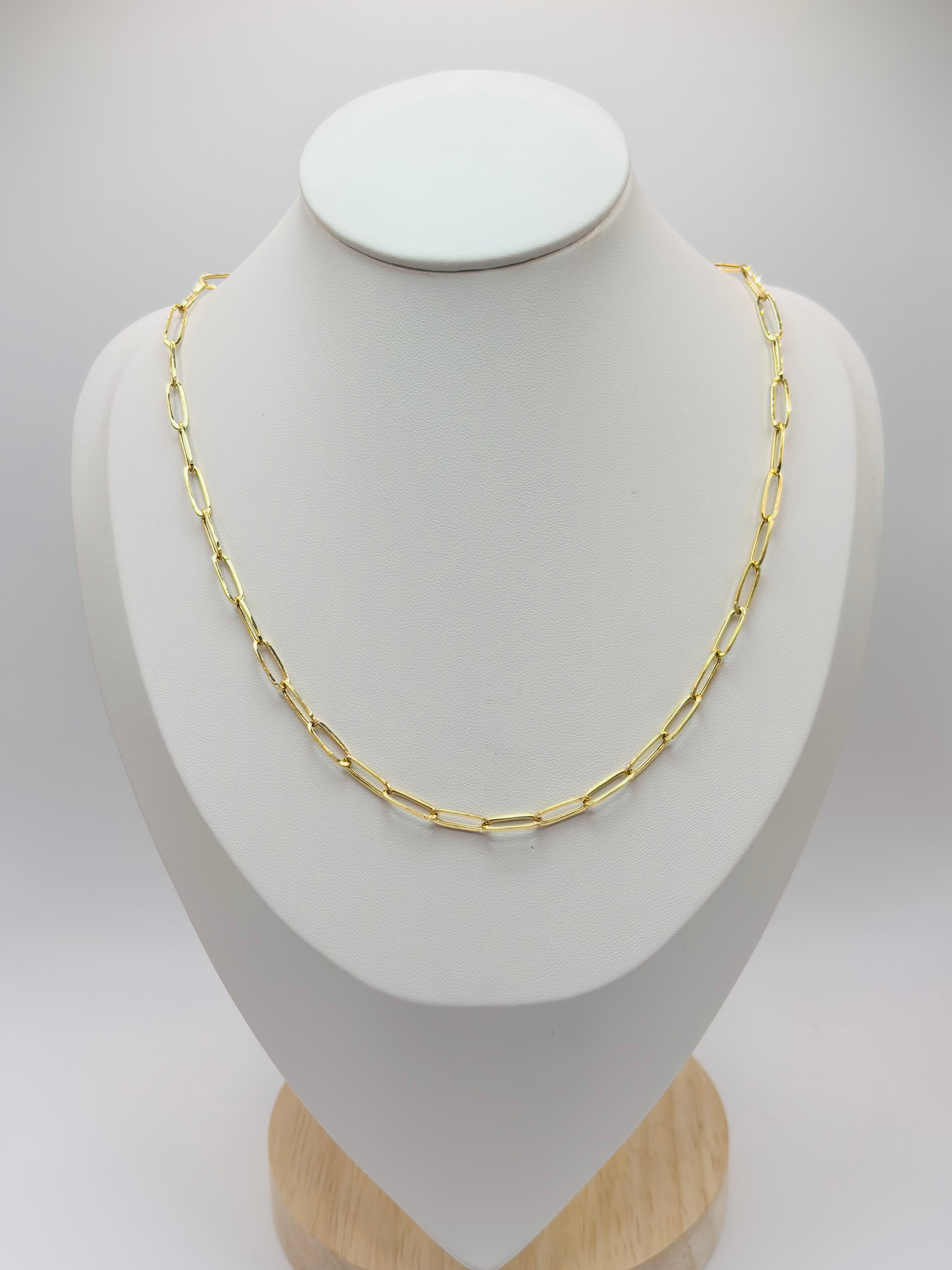 18K Gold Paperclip Chain