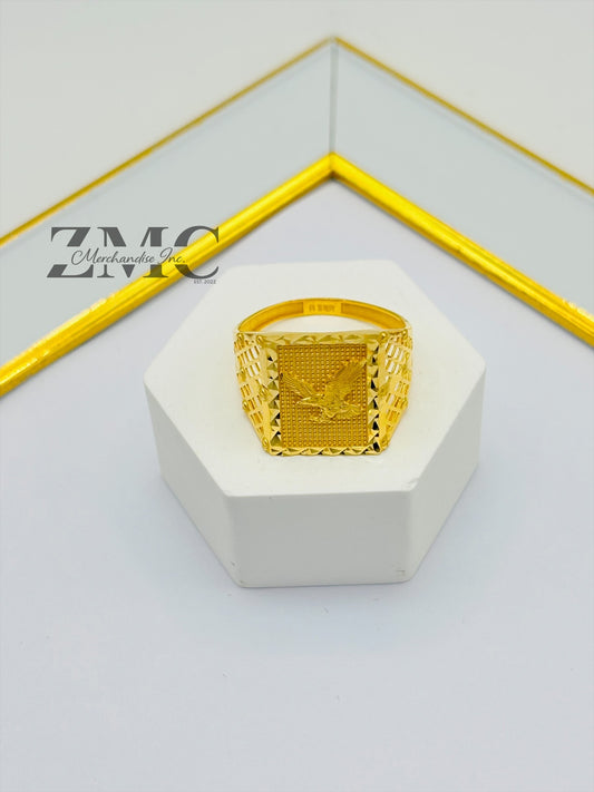 18K Gold Eagle Ring