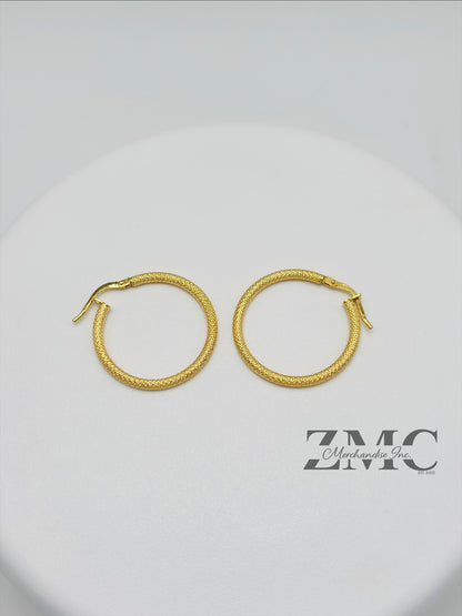 18K Gold Loop Earrings