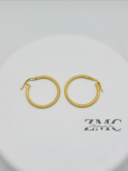 18K Gold Loop Earrings