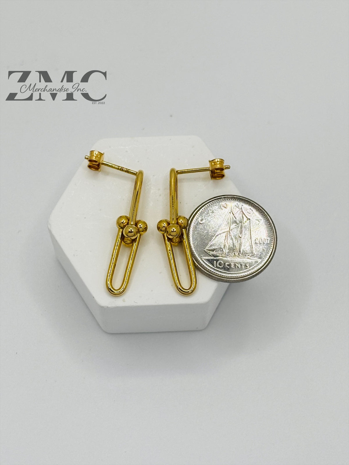18K Gold Hardware Earrings