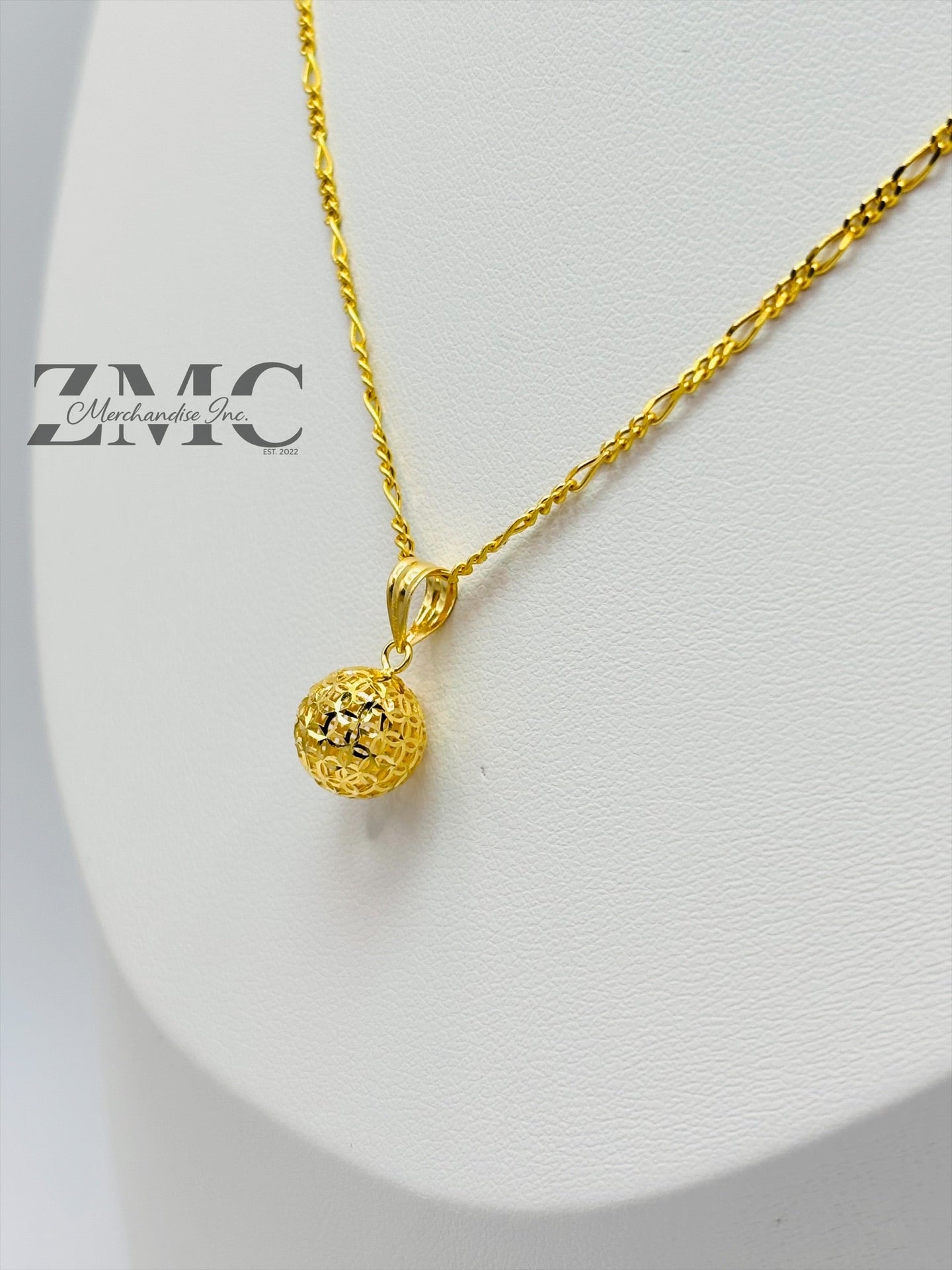 18K Gold Money Catcher Ball Necklace