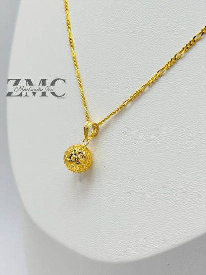 18K Gold Money Catcher Ball Necklace