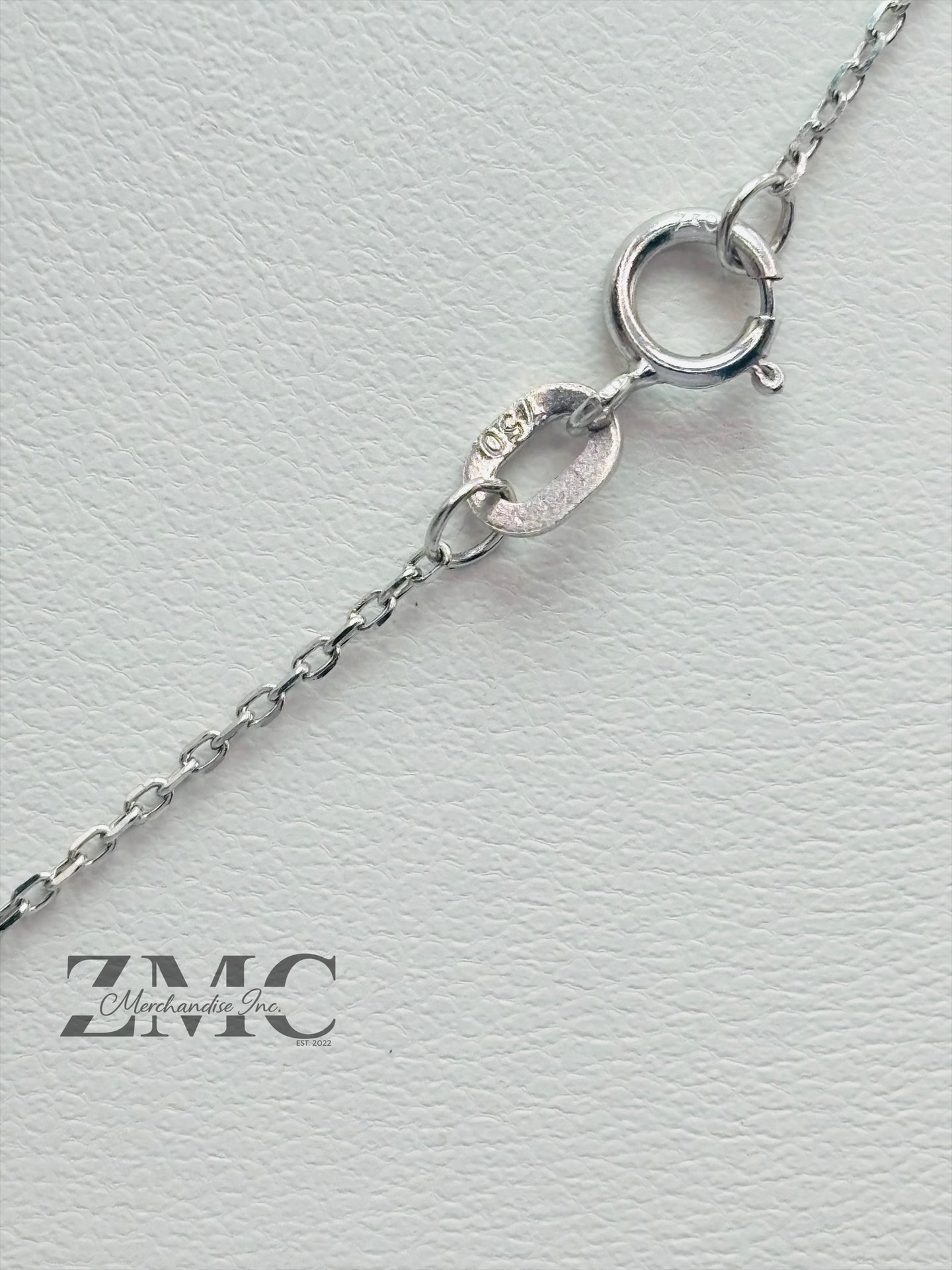 K18 White Gold Butterfly 0.50ct Natural Blue/White Diamonds Necklace