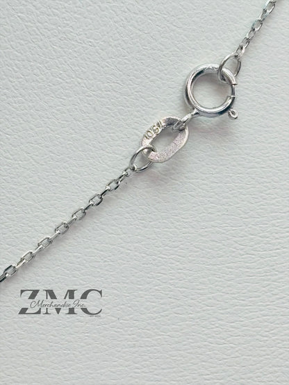 K18 White Gold Butterfly 0.50ct Natural Blue/White Diamonds Necklace