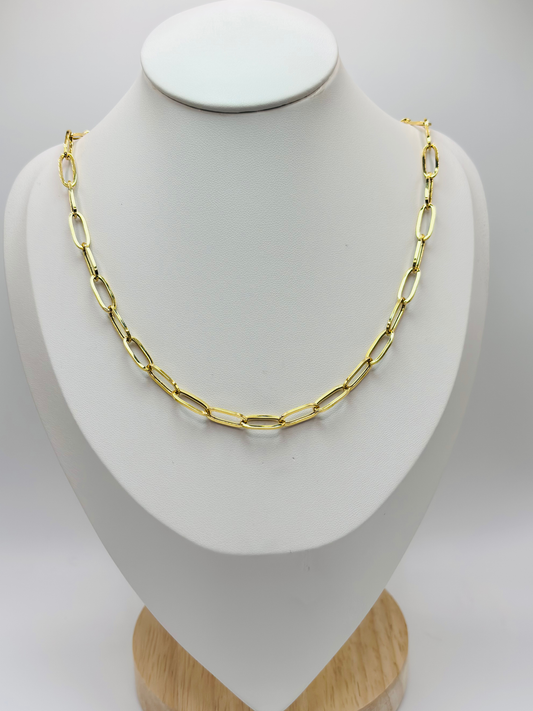 18K Gold Paperclip Chunky Chain