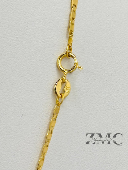 18K Gold Circle Dragon Necklace