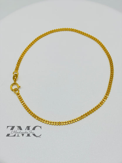 18K Gold Beaded Bracelet