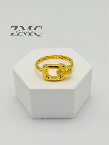 18K Gold Belt Ring
