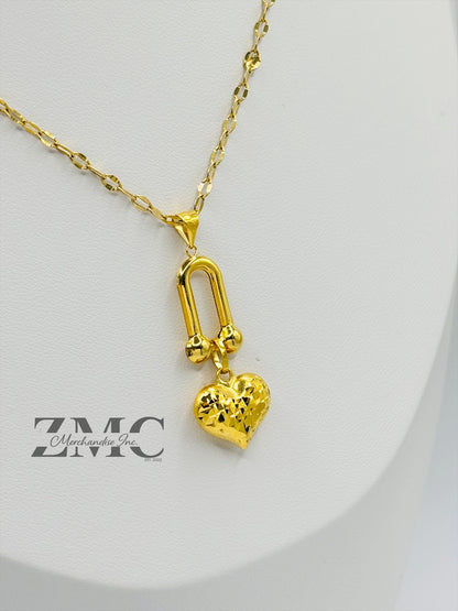 18K Gold Hardware Heart Dancing Necklace