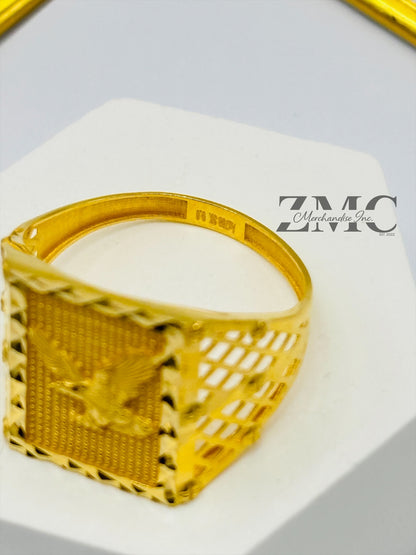 18K Gold Eagle Ring
