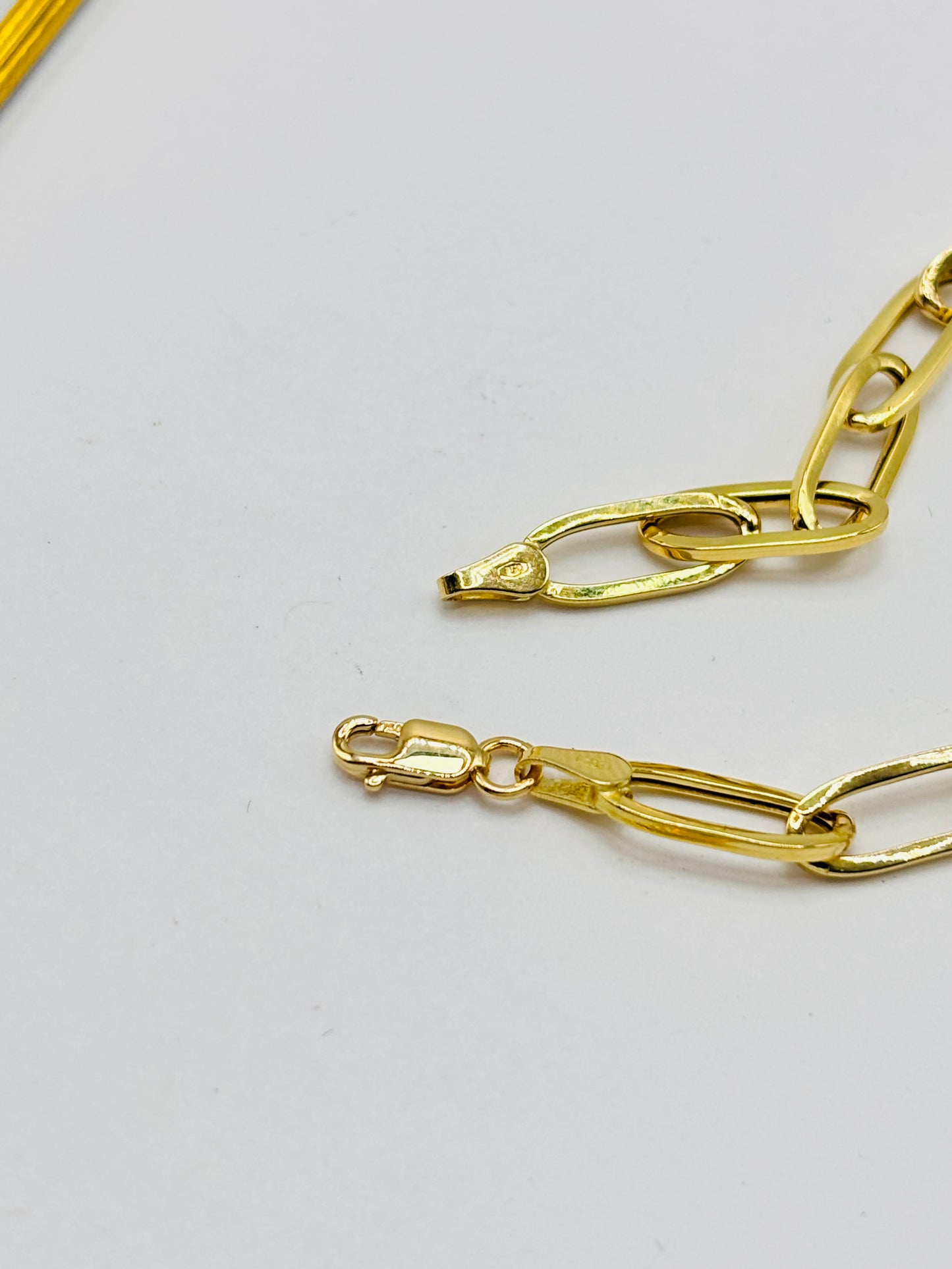 18K Gold Paperclip Chunky Bracelet