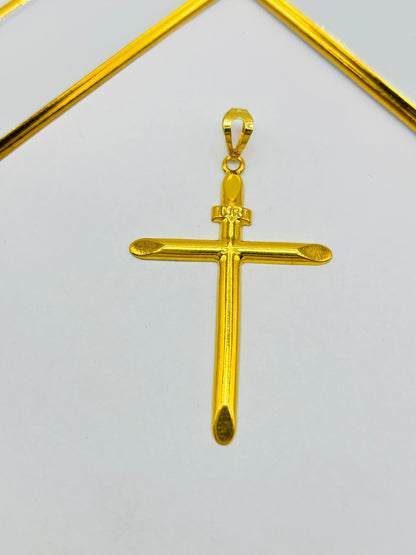 18K Gold Cross Pendant