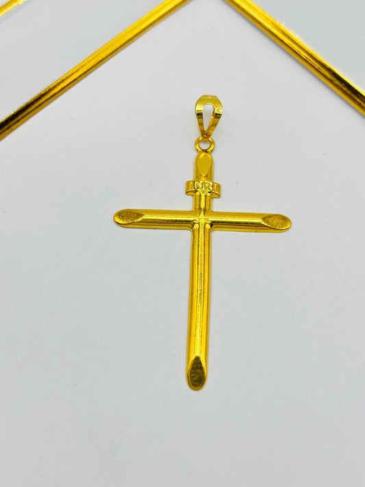 18K Gold Cross Pendant