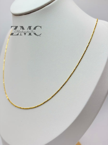 18K Gold Beaded Slider Adjustable Chain