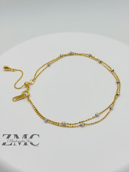18K Gold Double Bracelet
