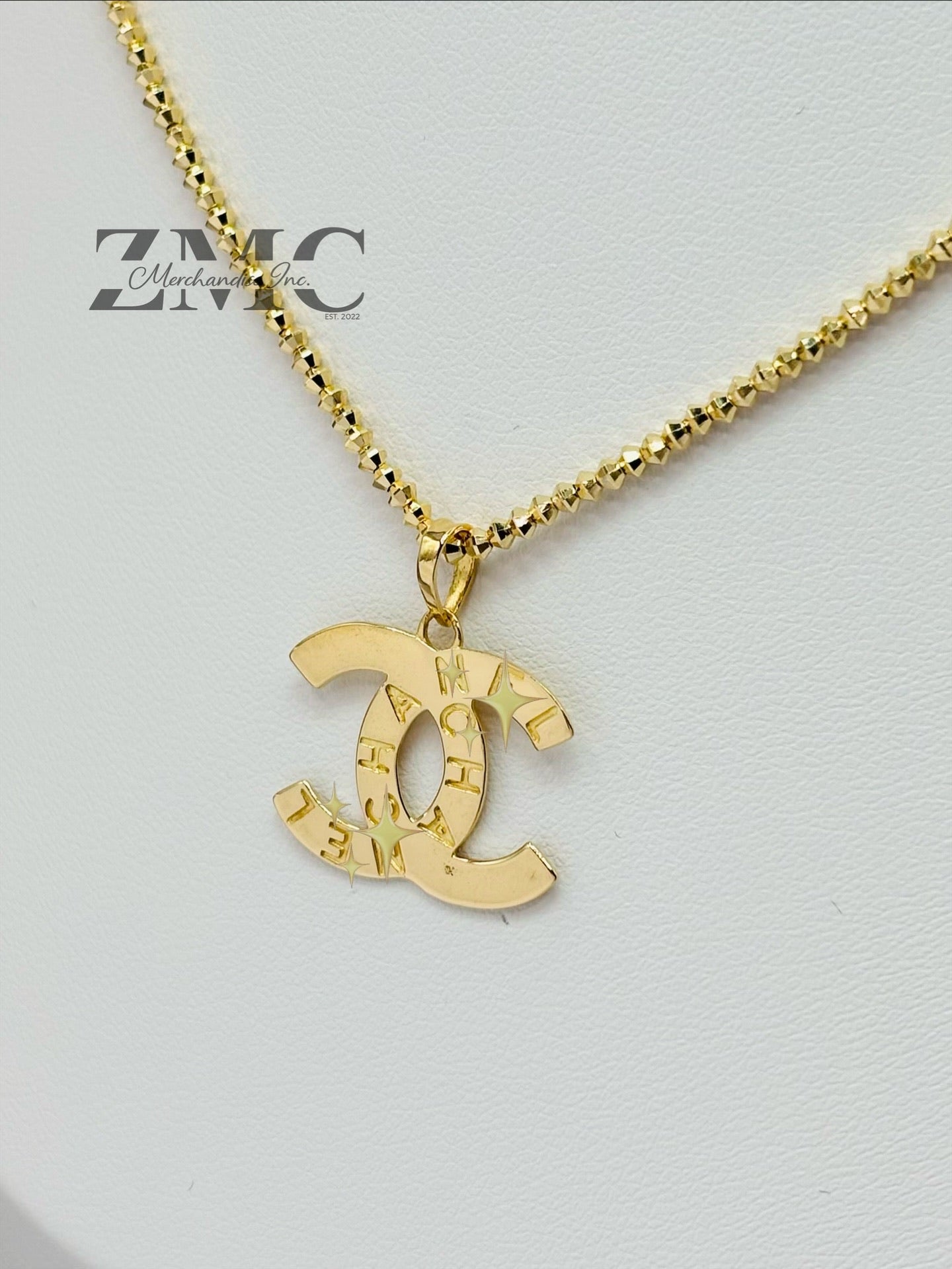 18K Gold Mirror C Necklace