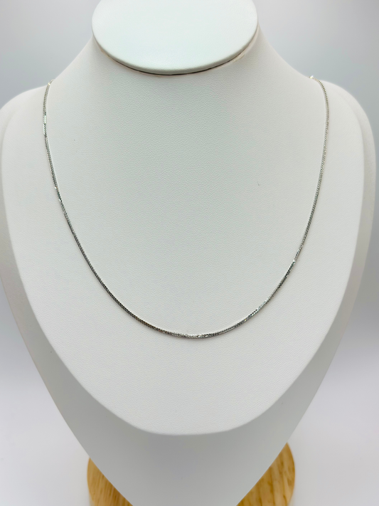 18K White Gold Foxtail Chain