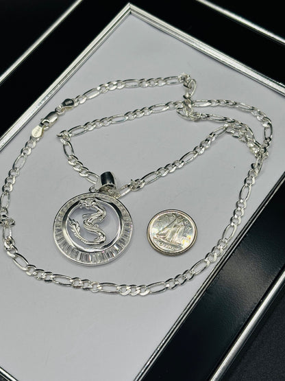 S925 Silver Dragon Necklace