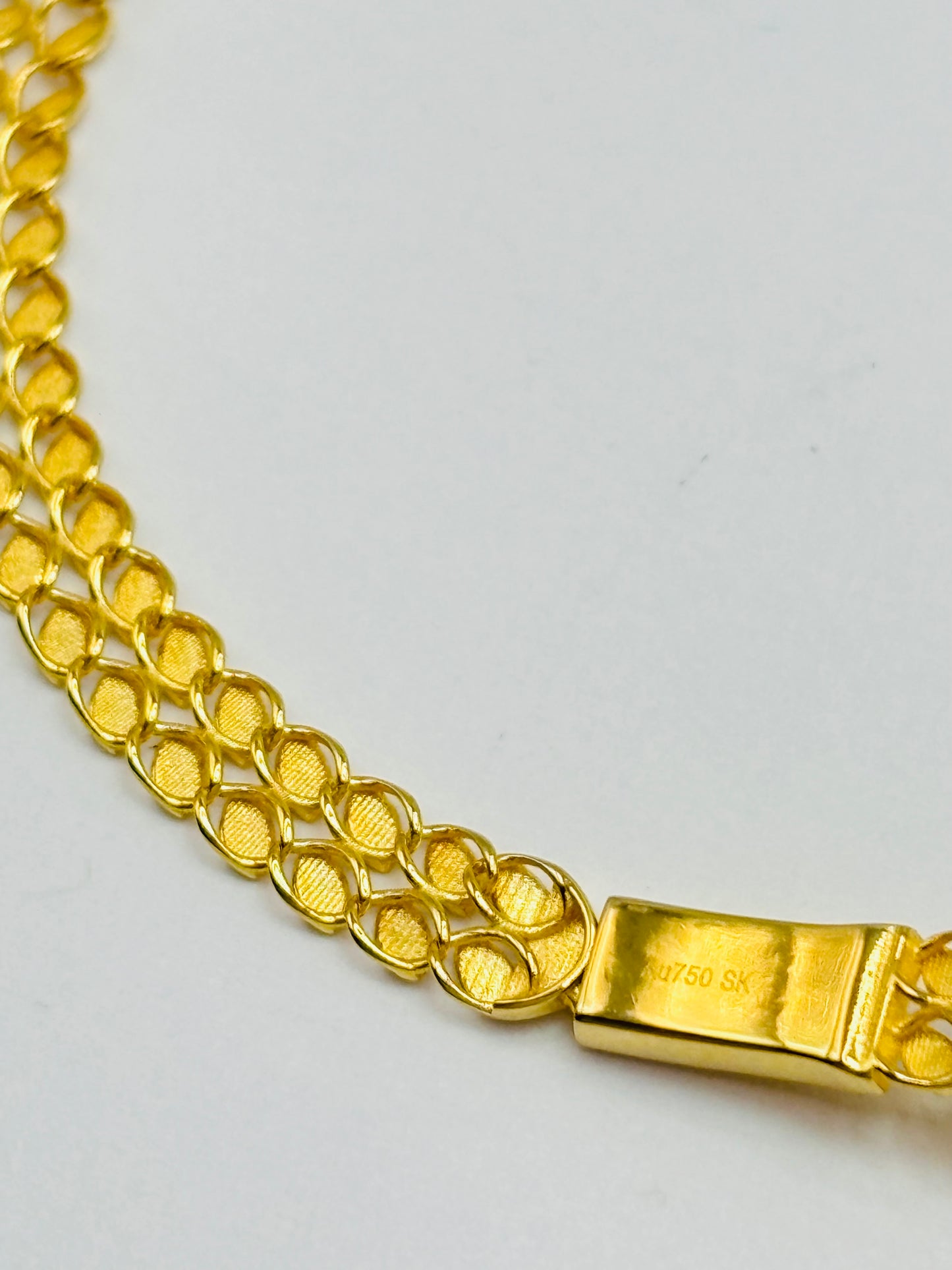 18K Gold Mini Double Damascus Bracelet