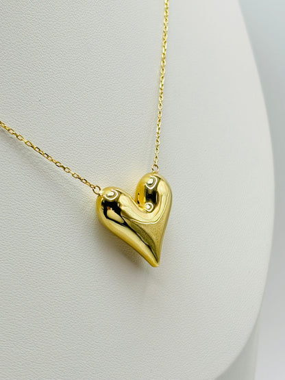 K18 Japan Gold Attached Heart Necklace