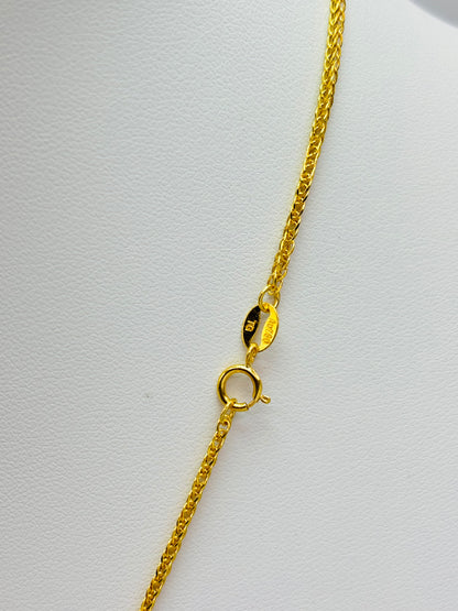 18K Gold Back to Back Religious Necklace