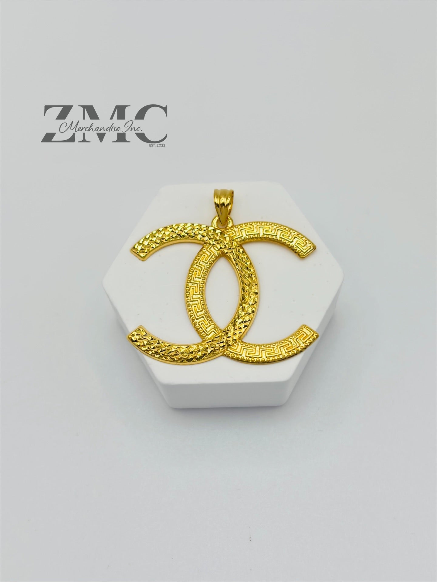 18K Gold Big C Pendant