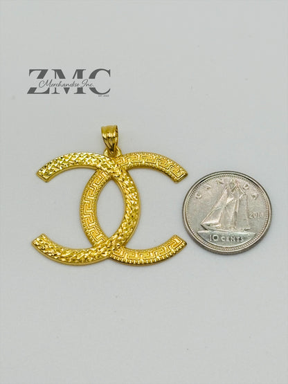 18K Gold Big C Pendant