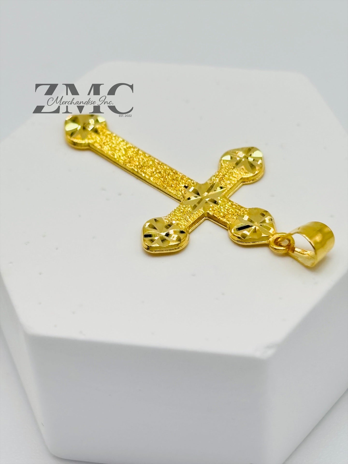 18K Gold Cross Pendant