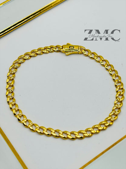 18K Gold Curb Bracelet