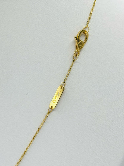 K18 Japan Gold Natural Diamond 0.40ct and Ruby 0.60ct Necklace