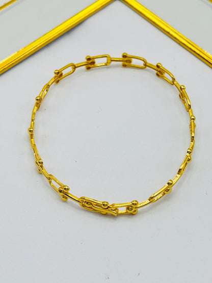 18K Gold Hardware Bangle Bracelet
