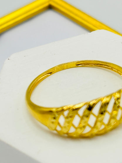 18K Gold Net Ring