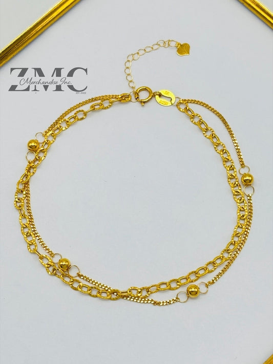 18K Gold Double Bracelet