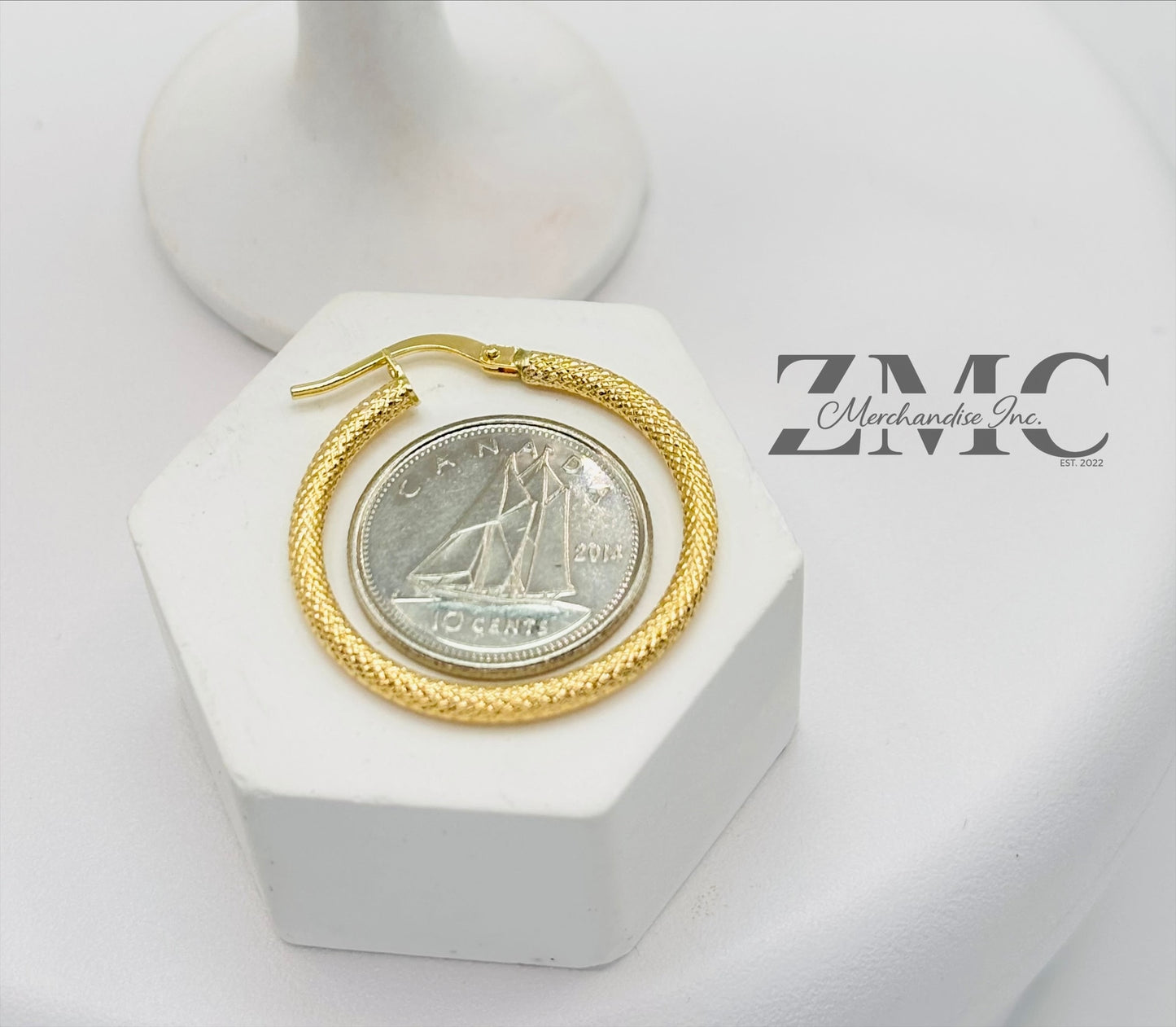 18K Gold Loop Earrings