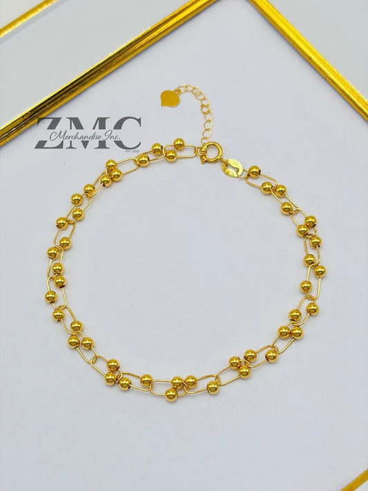 18K Gold Plain Micro Hardware Bracelet