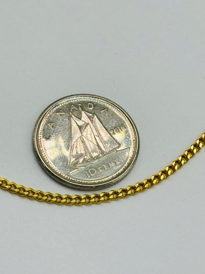 K18 Japan Gold Small Link Flat Bracelet