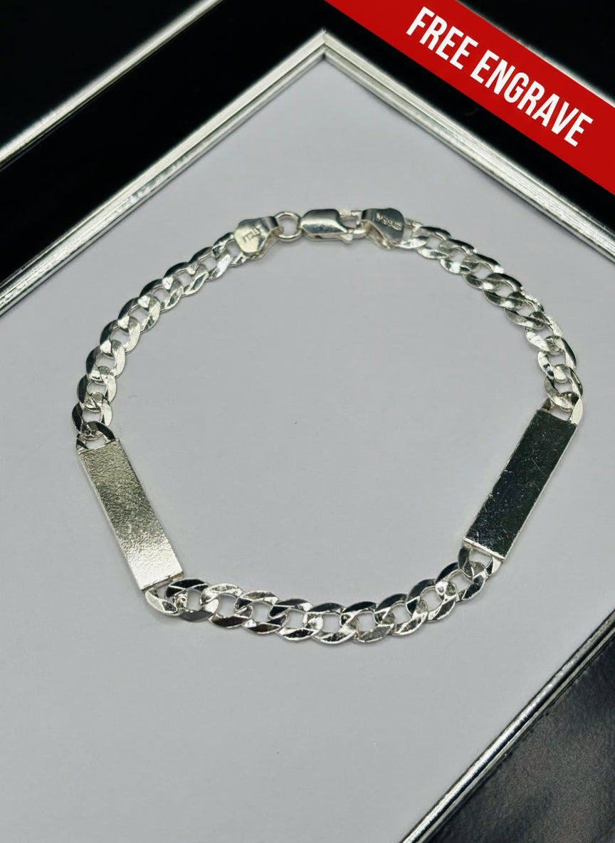 S925 Silver Double Name Bracelet