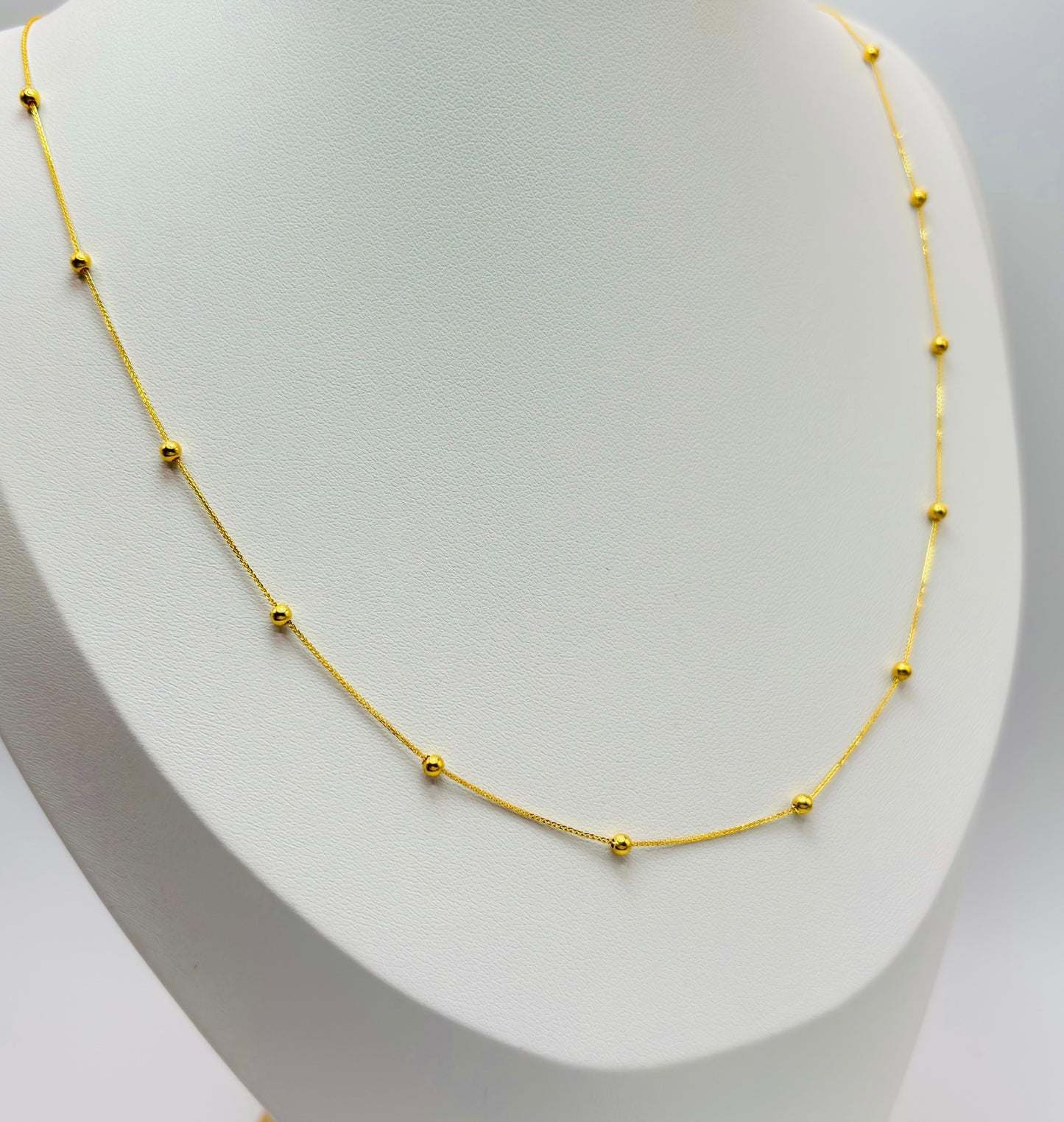 18K Gold Station Necklace