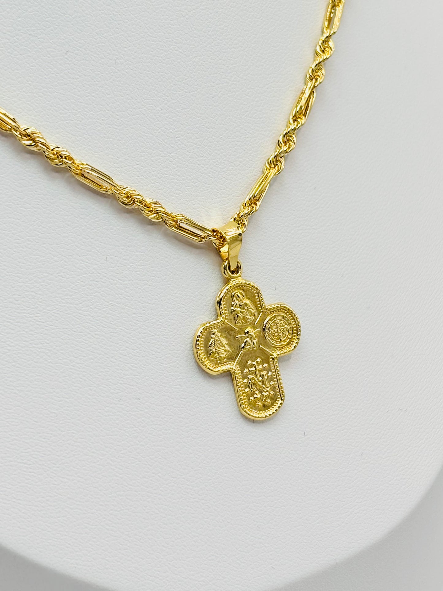 18K Gold Cross Necklace