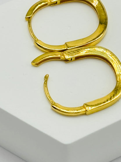 18K Gold Interlock Loop Earrings