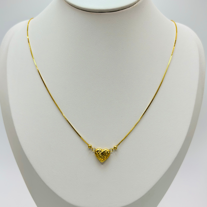 K18 Japan Gold Attached Heart Necklace