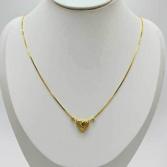 K18 Japan Gold Attached Heart Necklace