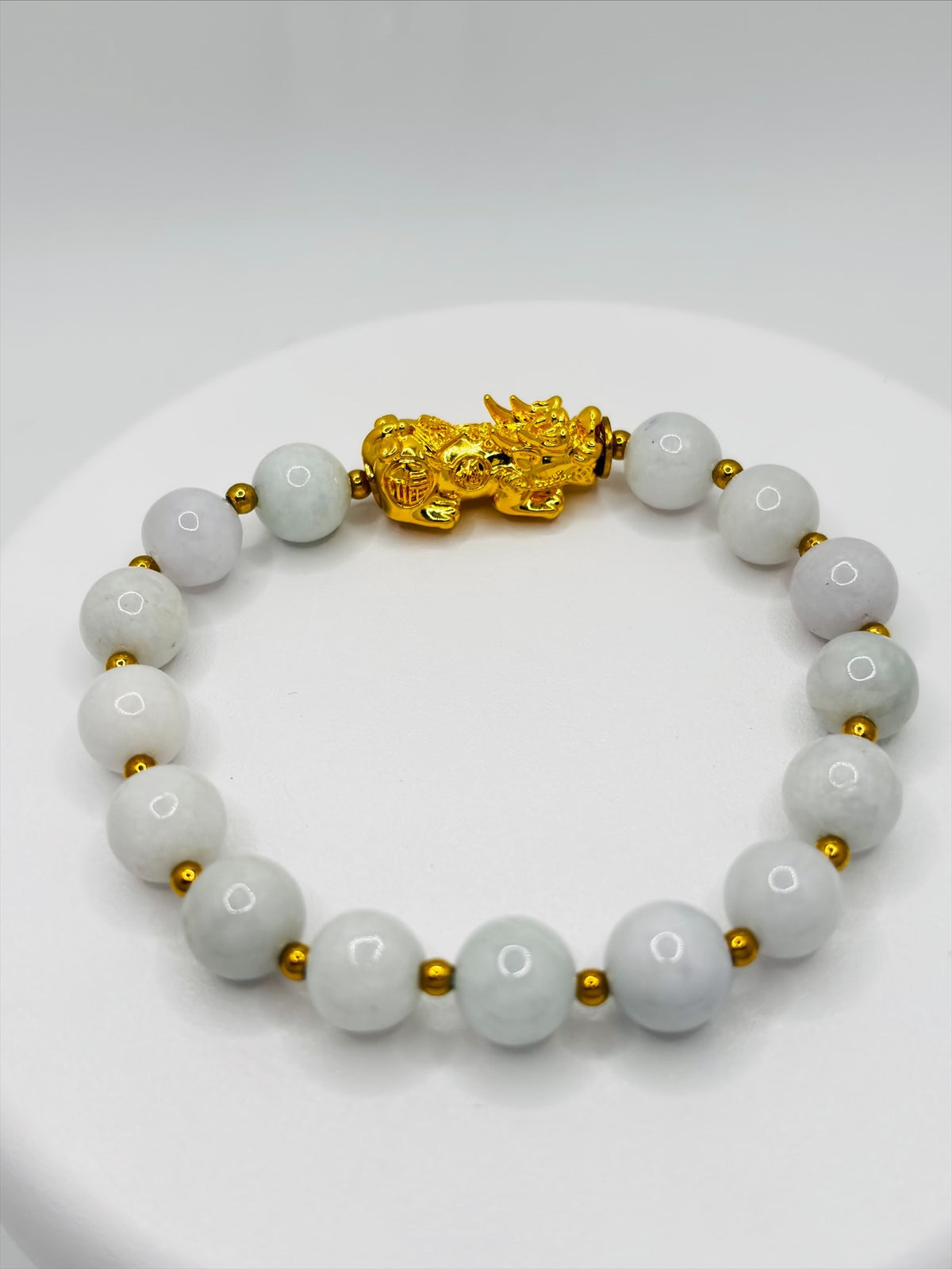18K Gold Lucky Piyao/ Pi Xiu Jade Bracelet( Hollow Empty Inside) XXL PIYAO