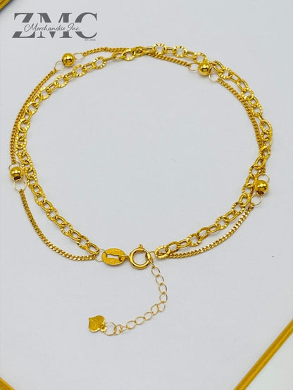 18K Gold Double Bracelet