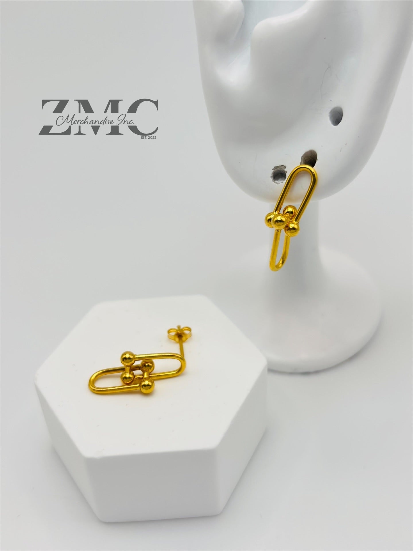 18K Gold Hardware Earrings