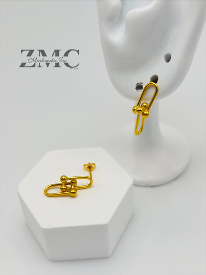 18K Gold Hardware Earrings