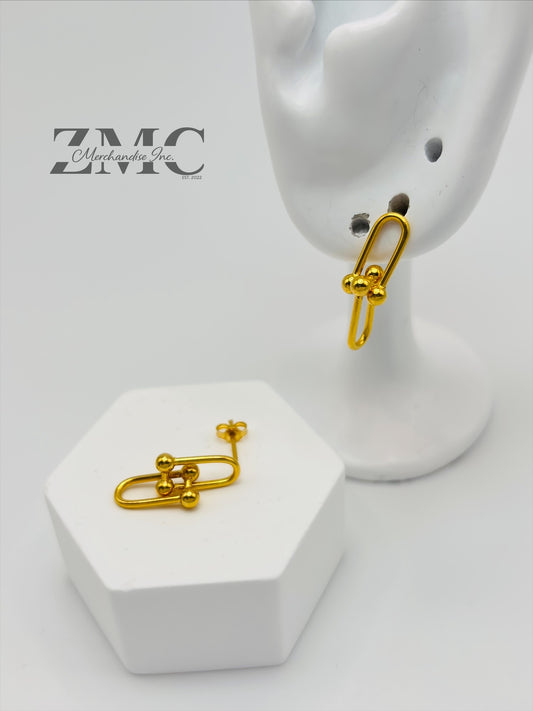 18K Gold Hardware Earrings