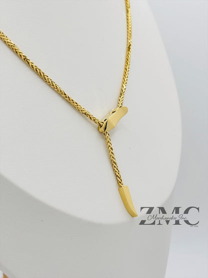 18K Gold Snake Bite Necklace